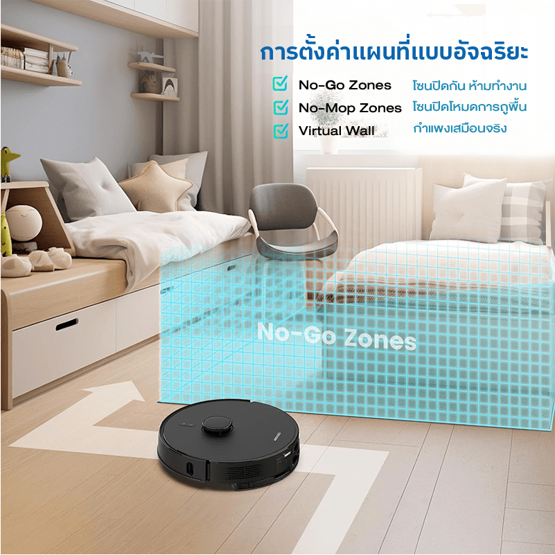 หุ่นยนต์ดูดฝุ่น AIRROBO T20 เดินทั่วพื้นที่ด้วยเลเซอร์นำทางรุ่นใหม่ + ถังเก็บฝุ่นหลังใช้งาน_10